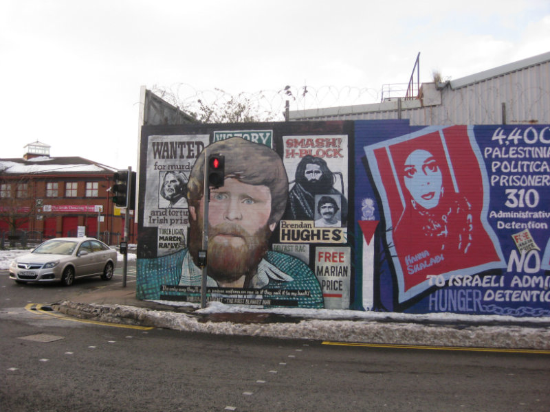 This was also on the Falls Road, an image of Ciaran Nugent, first ...